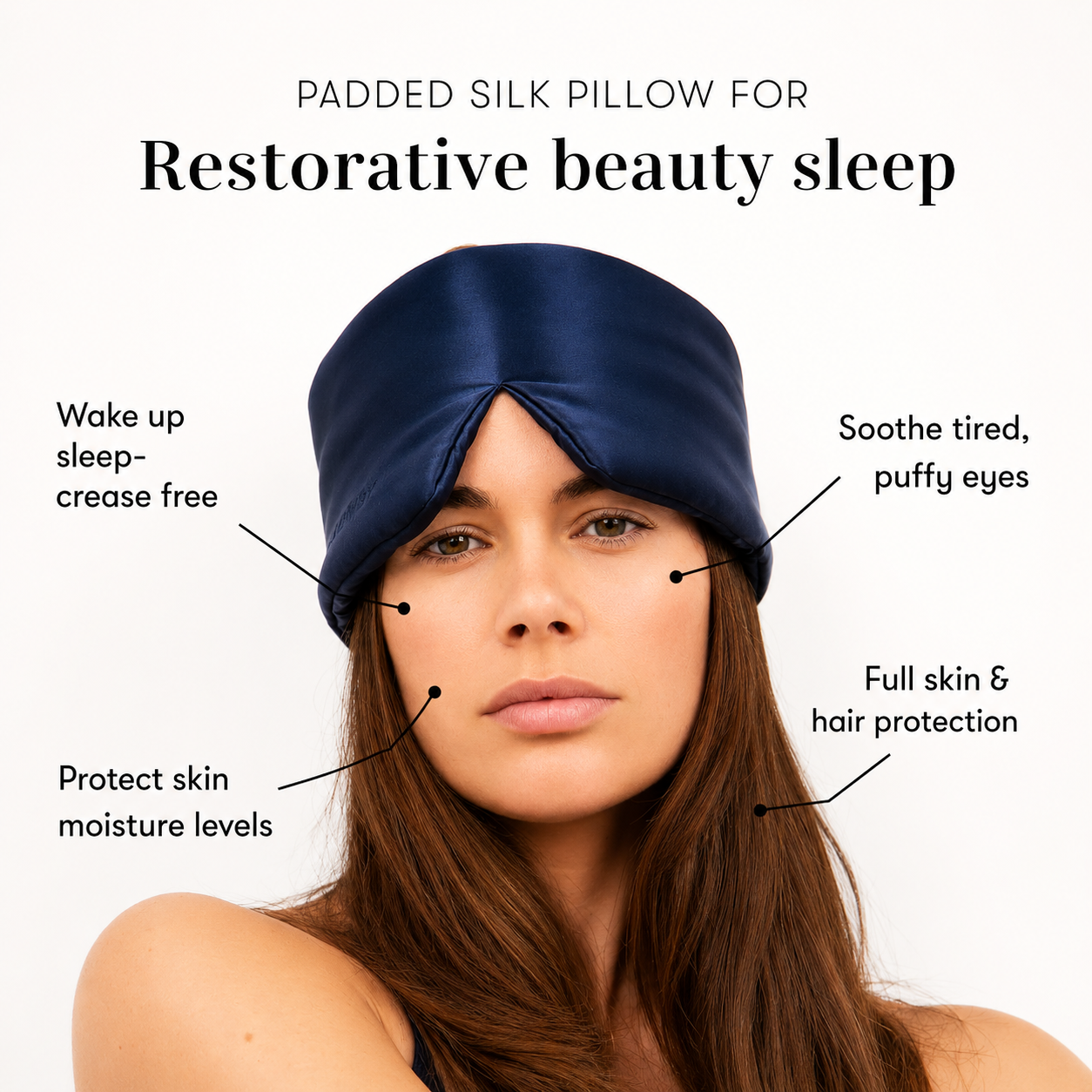 Silk Sleep Eye Mask – 3D Contoured, Lash-Safe & Blackout