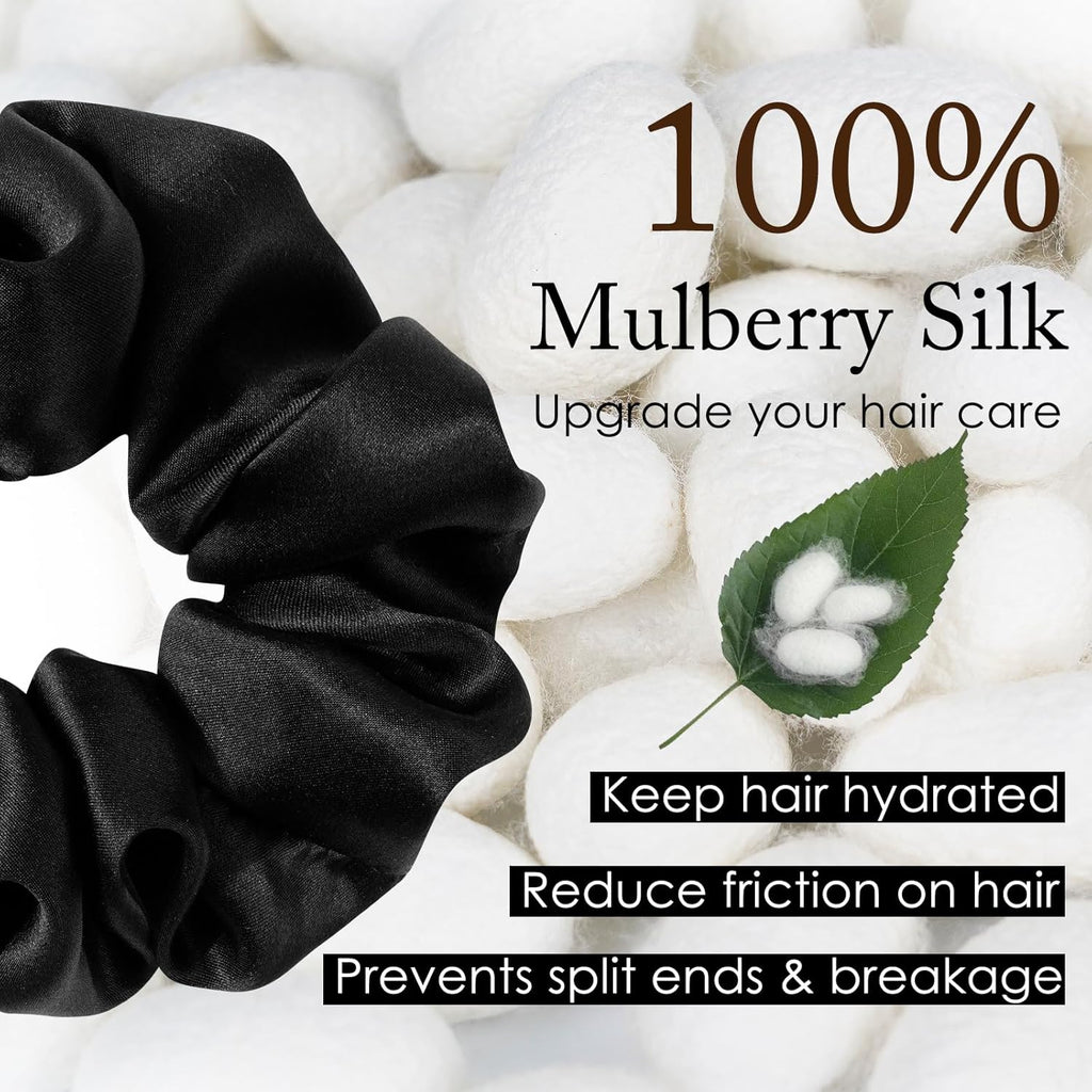 Silk Hair Ties and Curling Bands with Mulberry Silk