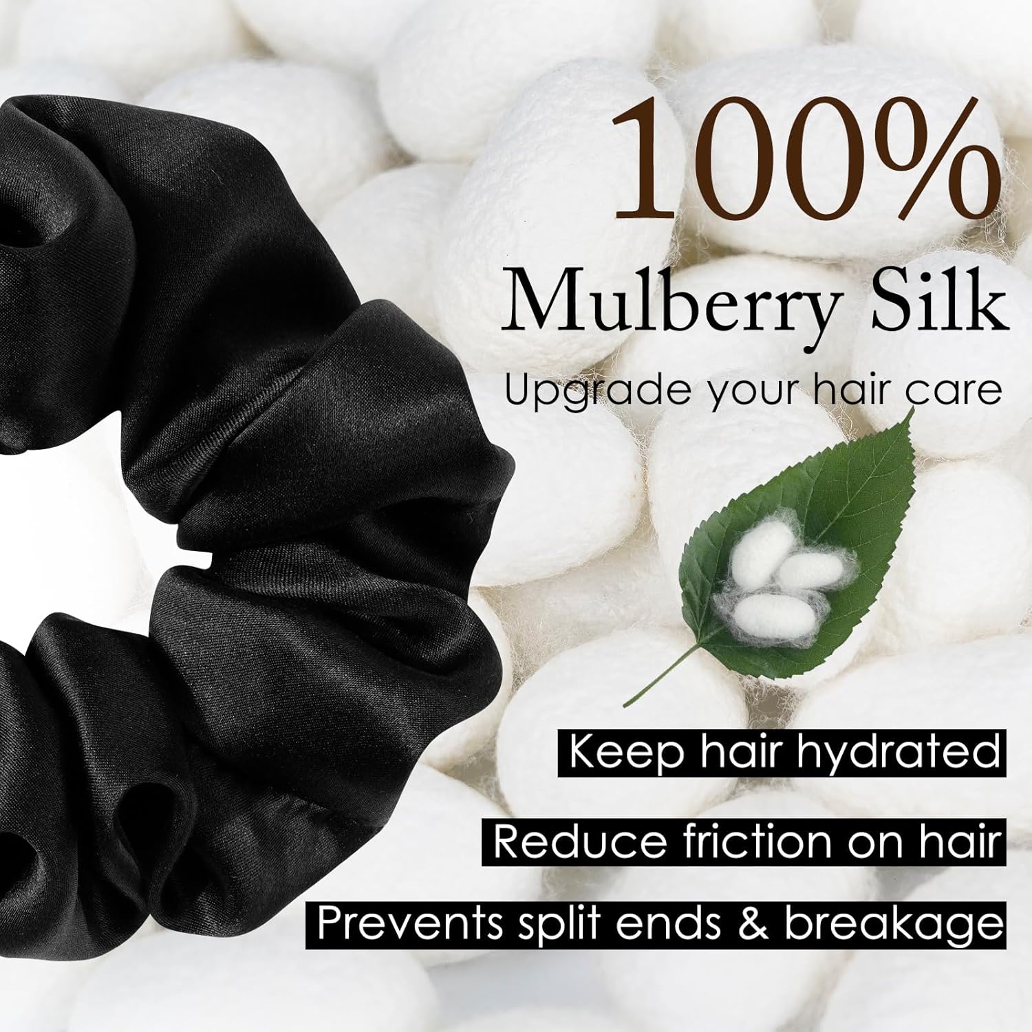 Silk Hair Ties and Curling Bands with Mulberry Silk